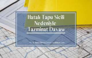 Hatalı ve Yanlış Tapu Kaydı Nedeniyle Devlete Açılacak Tazminat Davaları