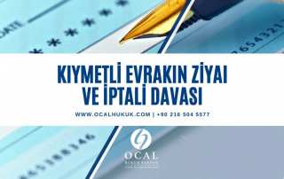 Kıymetli Evrakın Ziyaı Ve İptali Davası, Türk Ticaret Kanununda Kıymetli evrak olarak nitelendirilen Bono (senet), Çek, Poliçe gibi evrakların kaybolması halinde hüküm ifade etmemesi için açılması gereken iptal davasıdır.